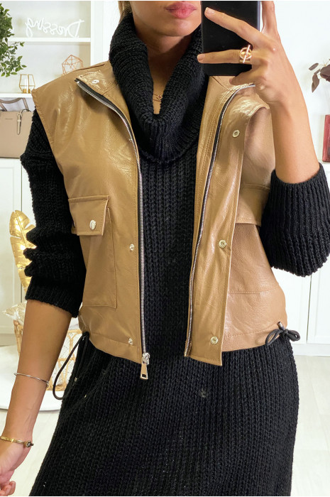 ØªØ¨Ø§Ø¯Ù ÙØ§ØªÙ ÙØ·ÙÙ Veste En Cuir Sans Manche Femme Nemoshideaway Com