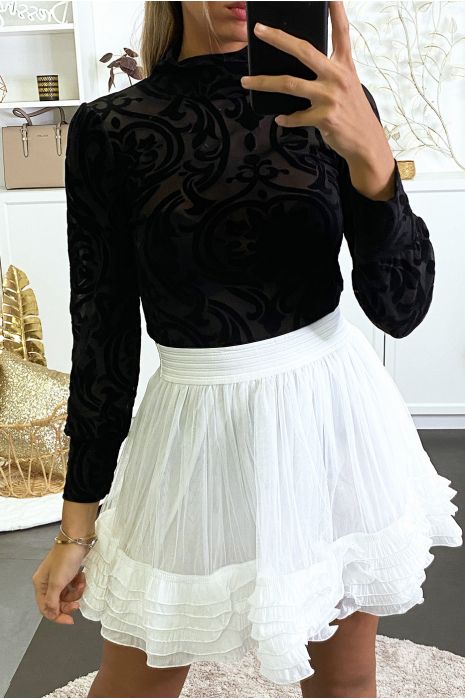 jupe volant blanche