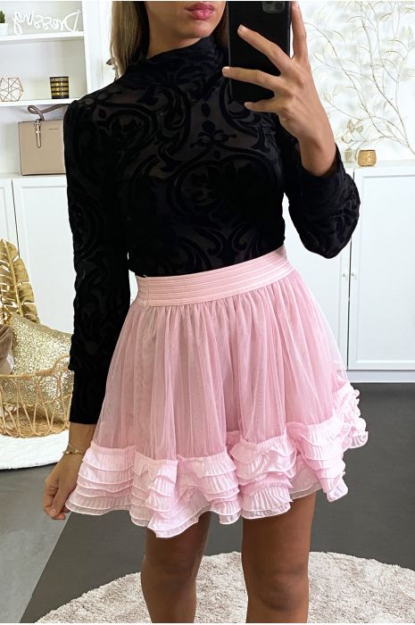 Jupe plissée rose Clearance