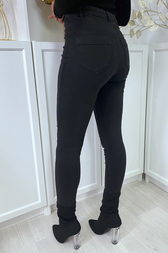 Jean slim noir taille haute à poches arrières Jean slim noir taille haute à poches arrières