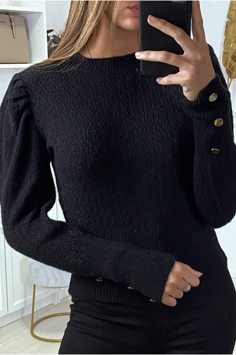 fluffy cable sweater