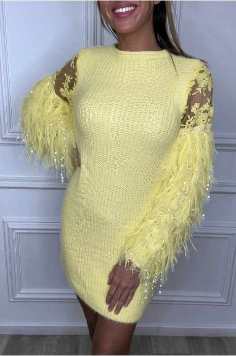 robe pull jaune