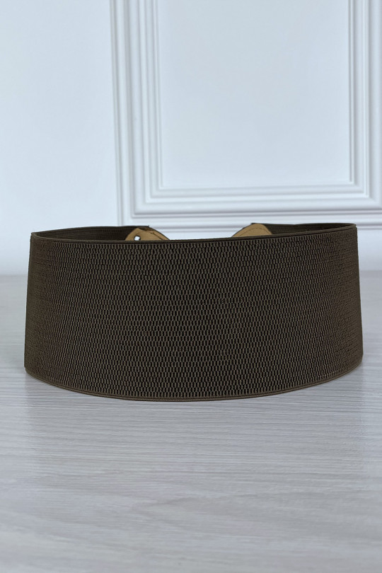 Ceinture élastique marron avec boucle papillon en strass Ceinture élastique marron avec boucle papillon en strass