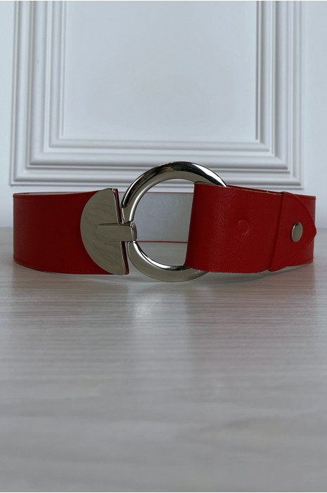 silver circle buckle belt