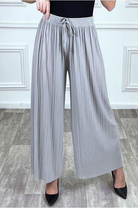 SotRong Pantalon évasé à Jambes Larges Pour Femme Taille élastique - Foto 3