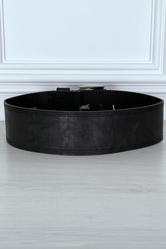 Ceinture noire large serti de strass Ceinture noire large serti de strass