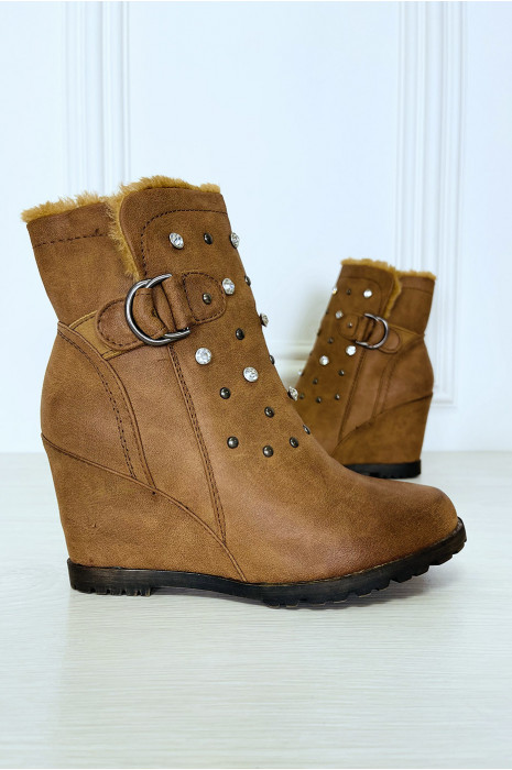 bottines kaki talons