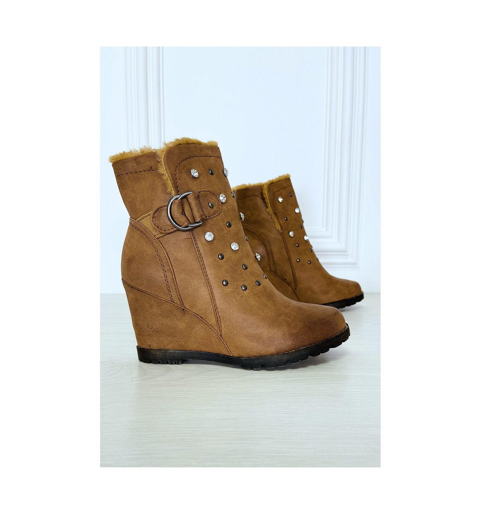 bottines kaki talons