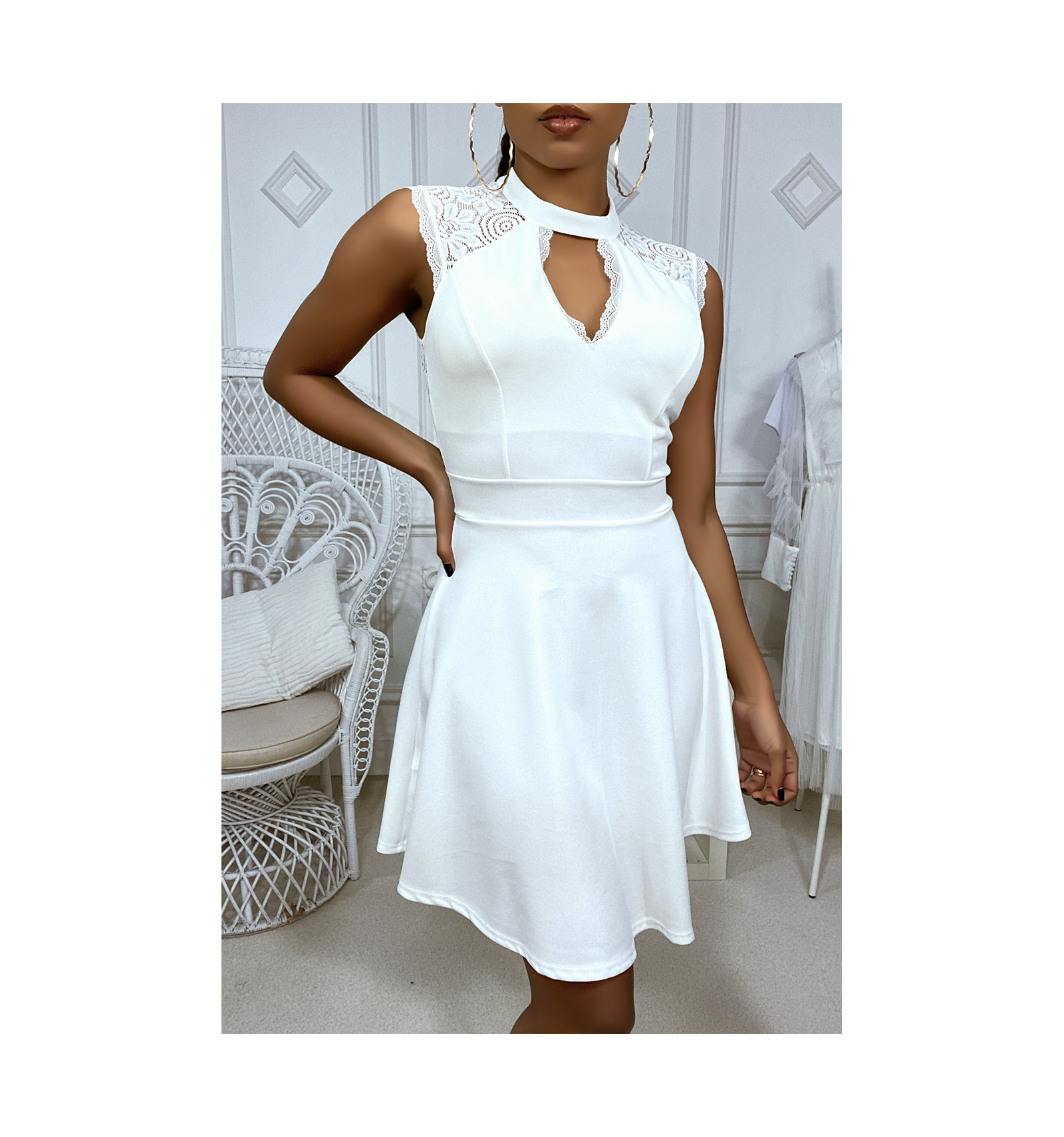 robe patineuse blanche