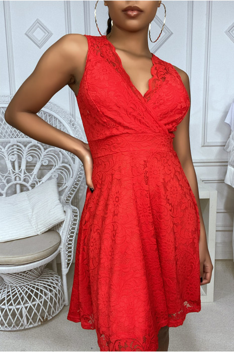 robe rouge patineuse