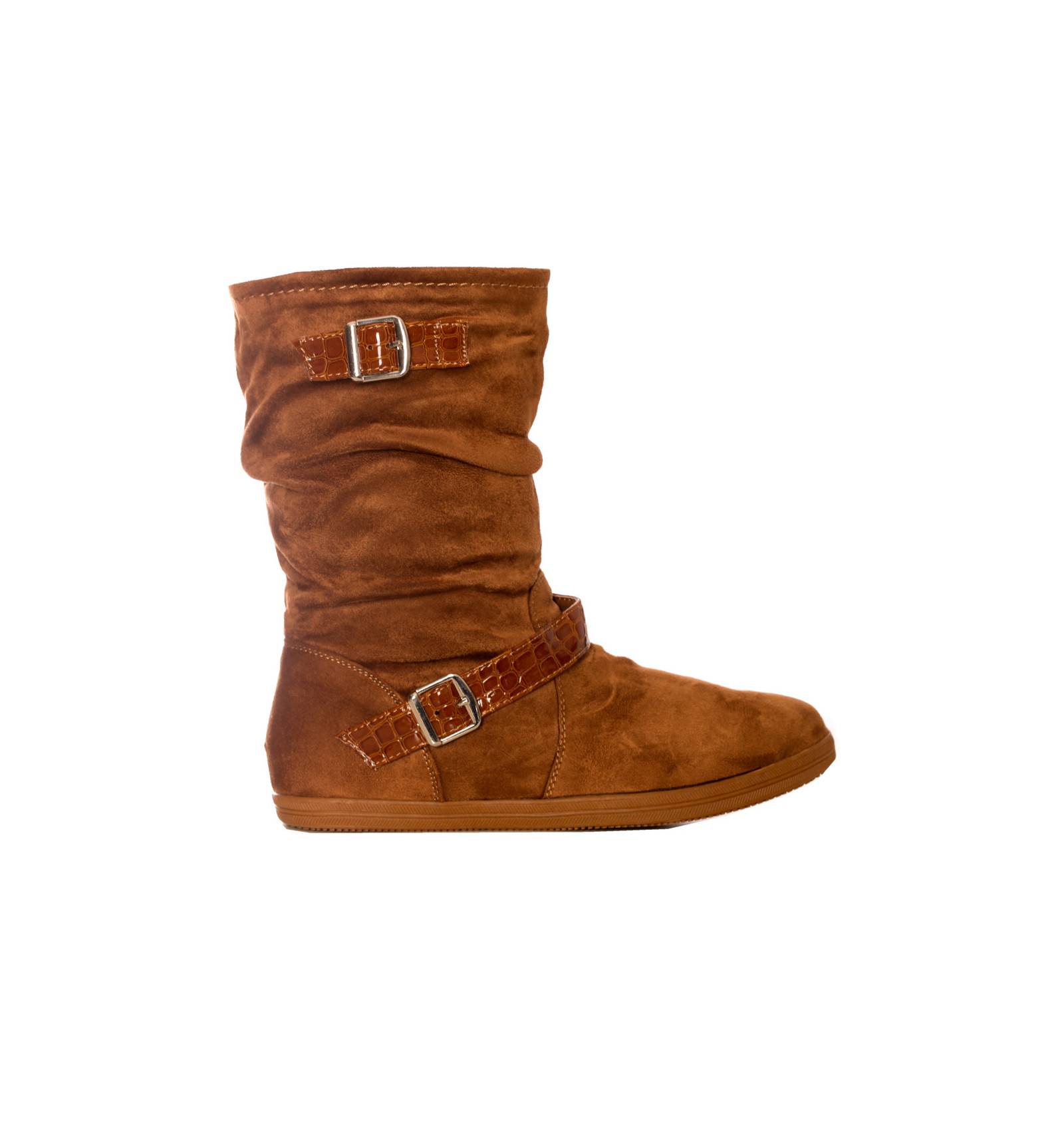 bottines camel daim