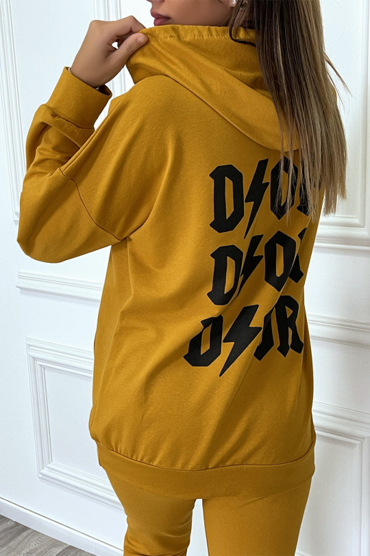 Ensemble sweat et jogging moutarde à capuche Ensemble sweat et jogging moutarde à capuche