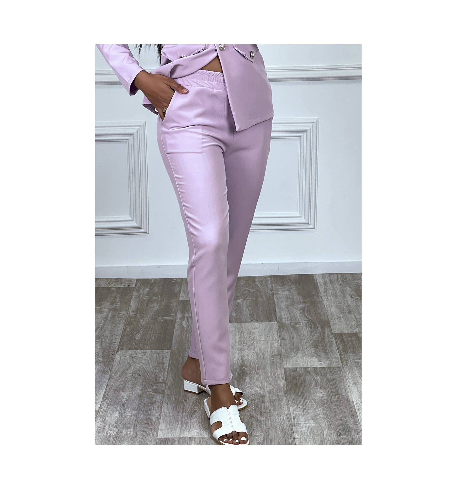 ensemble tailleur violet