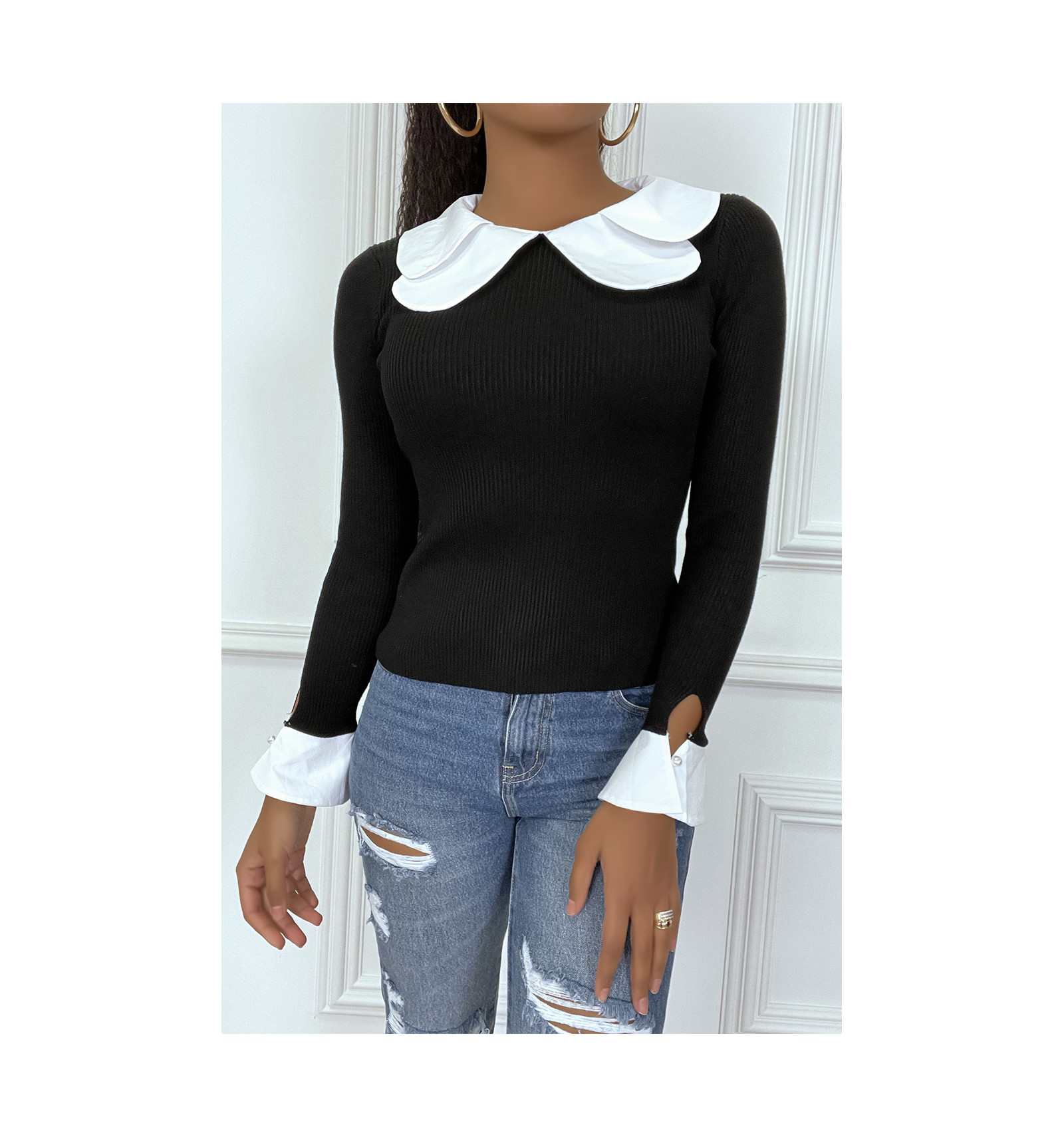 robe pull col claudine