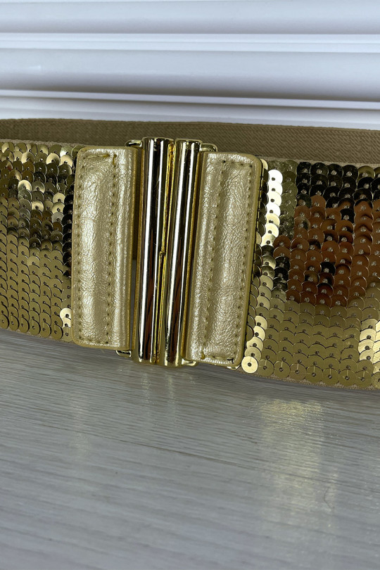 Ceinture élastique dorée à sequins Ceinture élastique dorée à sequins