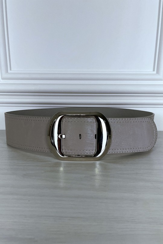 Ceinture grise chic à boucle argentée Ceinture grise chic à boucle argentée