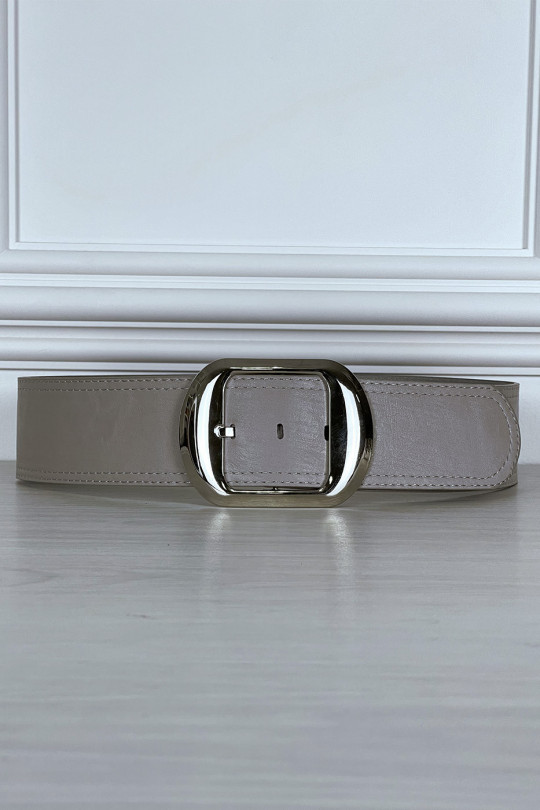 Ceinture grise chic à boucle argentée Ceinture grise chic à boucle argentée