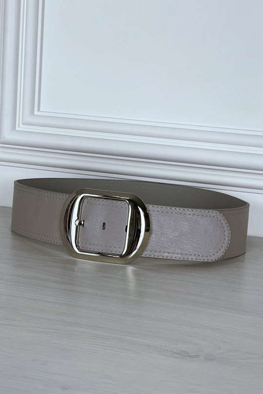 Ceinture grise chic à boucle argentée Ceinture grise chic à boucle argentée