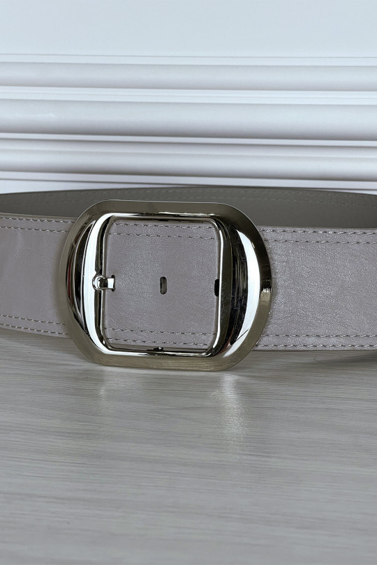 Ceinture grise chic à boucle argentée Ceinture grise chic à boucle argentée