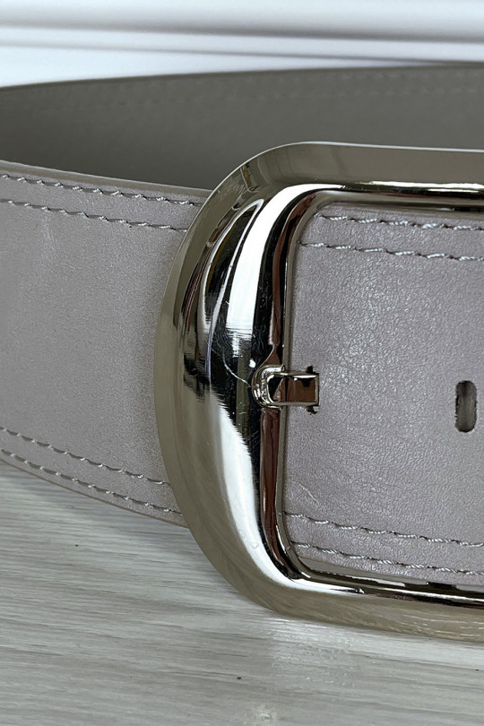 Ceinture grise chic à boucle argentée Ceinture grise chic à boucle argentée