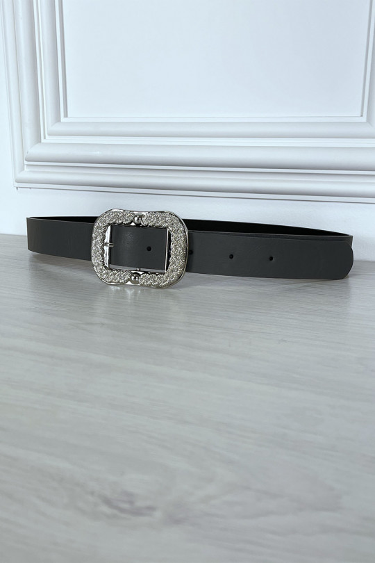 Ceinture grise tendance avec boucle en argent Ceinture grise tendance avec boucle en argent