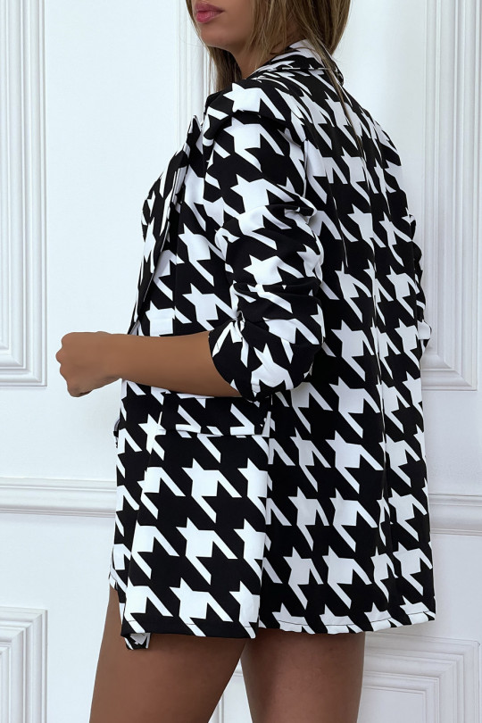 Ensemble tailleur 3 pièces motif pied de poule Ensemble tailleur 3 pièces motif pied de poule