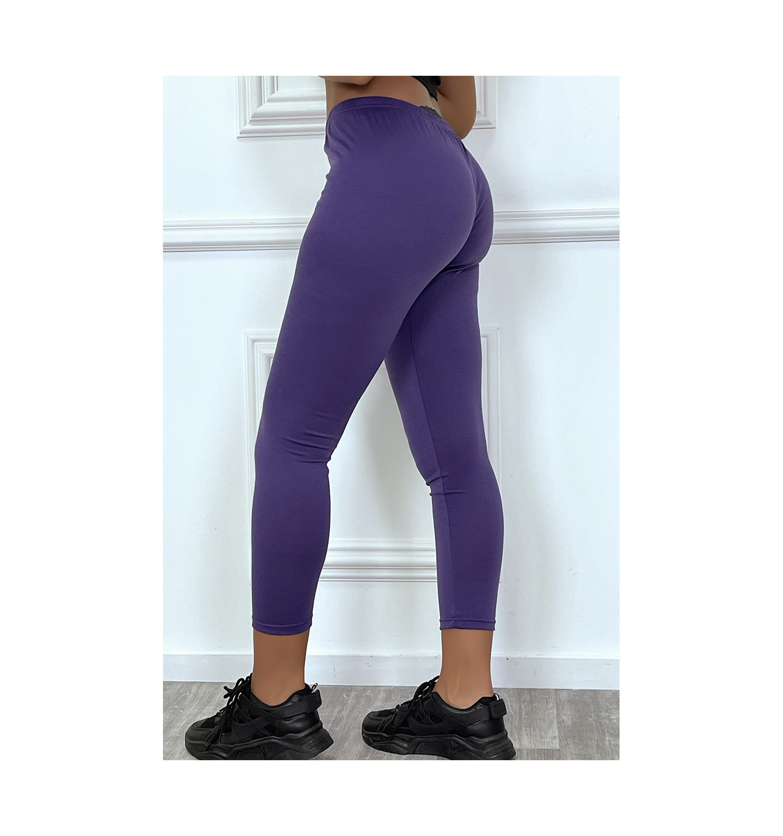 Legging violet en viscose