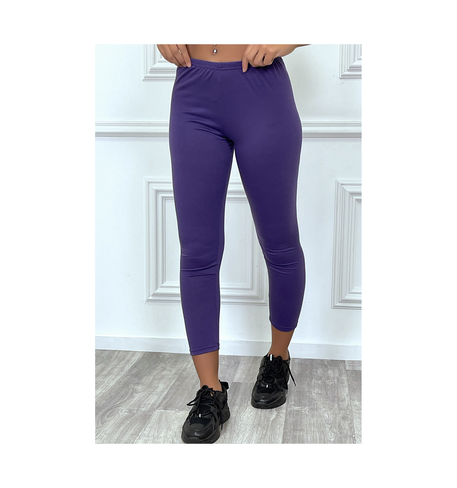 Legging violet en viscose