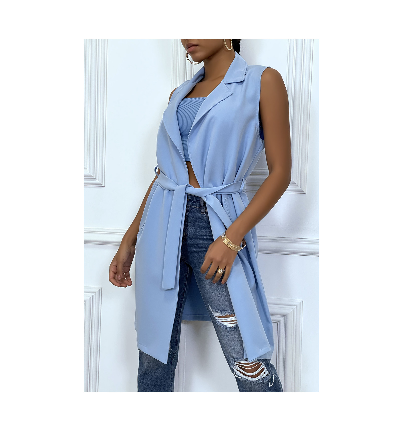 robe veste sans manche