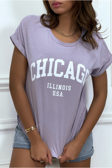 lila t shirt dames