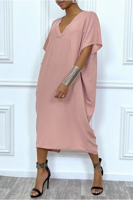 robe rose mi longue