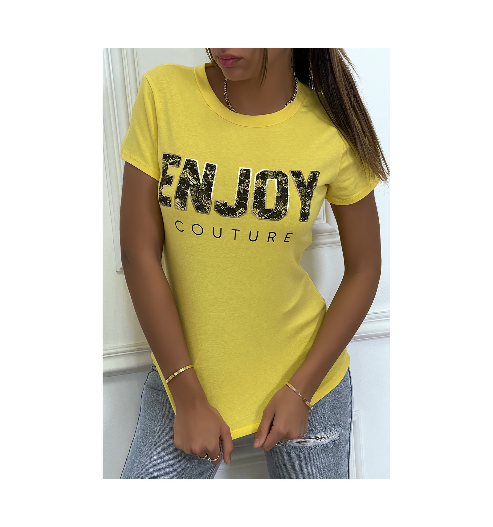 Teeshirt jaune ENJOY