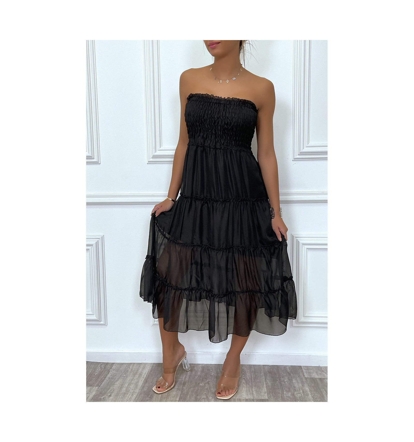Robe Noire Voile Transparent Robe Noire Voile