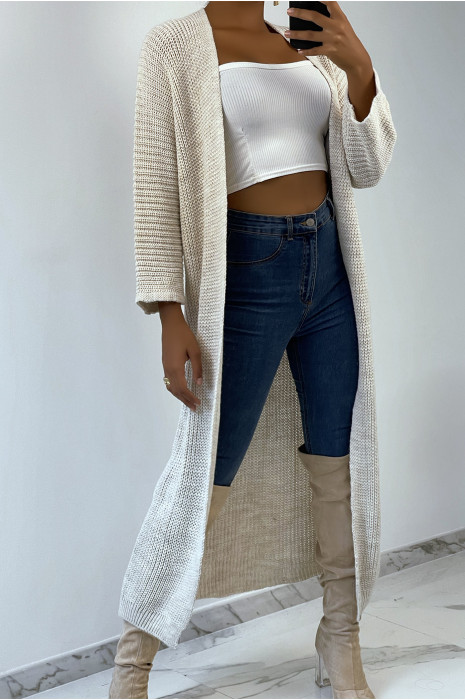 very long cardigan