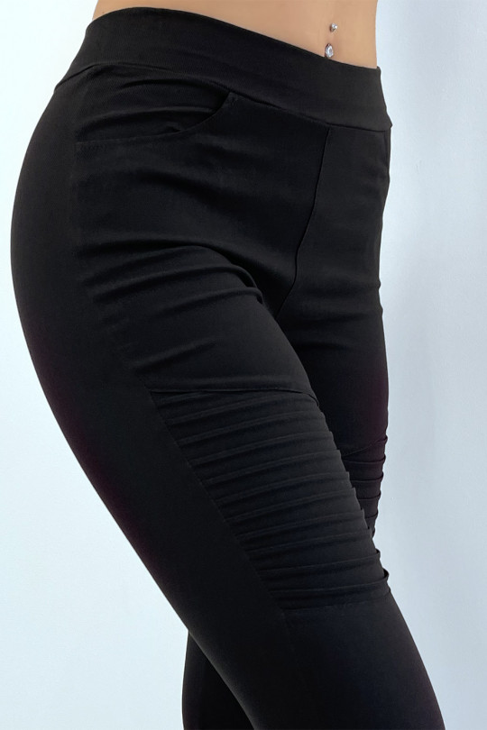 Pantalon slim strech style motard avec poches Pantalon slim strech style motard avec poches