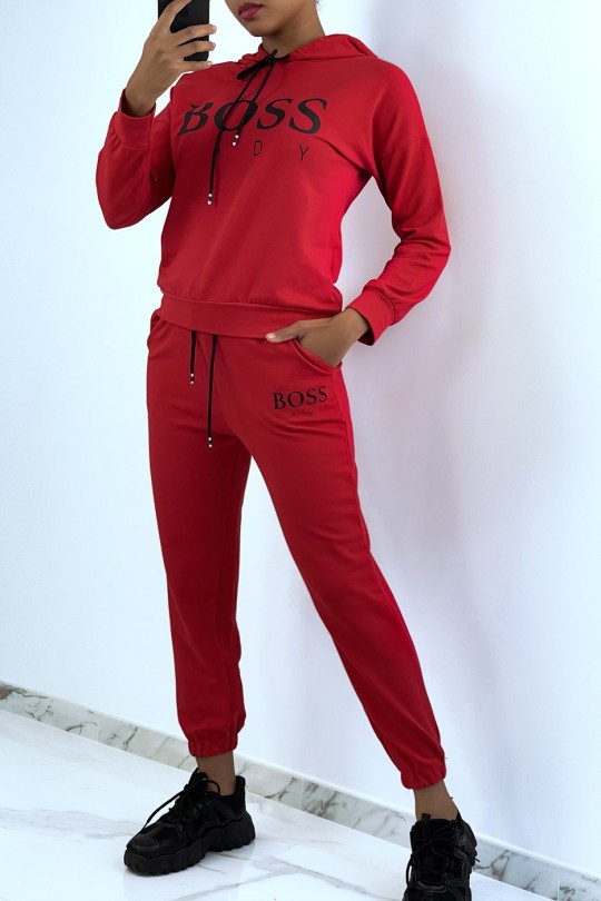 Ensemble survêtement jogging rouge pour femme Ensemble survêtement jogging rouge pour femme