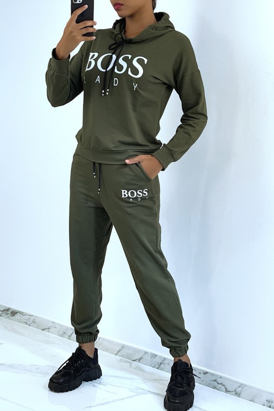 Ensemble survêtement jogging kaki pour femme Ensemble survêtement jogging kaki pour femme