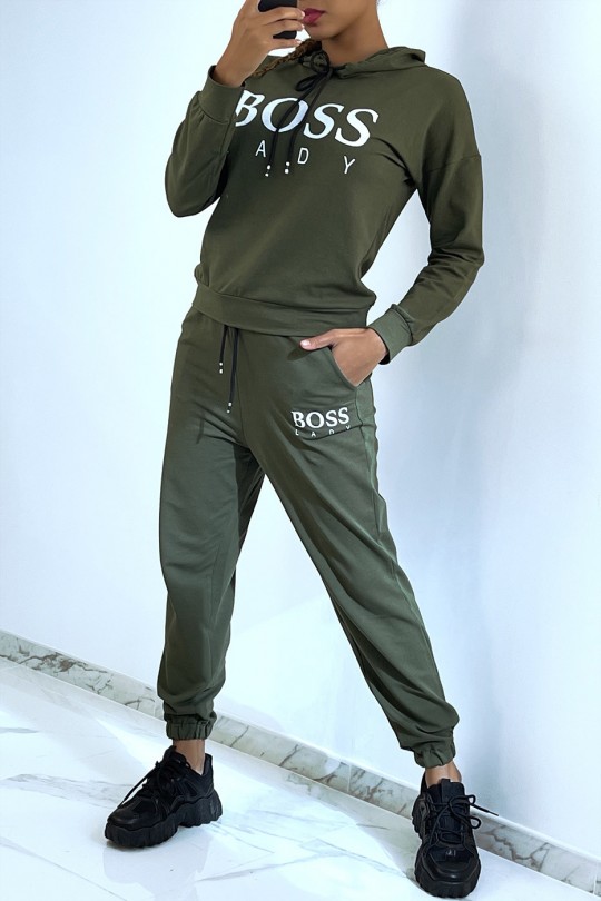 Ensemble survêtement jogging kaki pour femme Ensemble survêtement jogging kaki pour femme