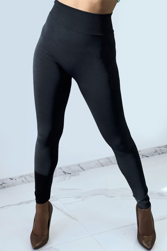 Legging push-up noir molletonné à l'intérieur Legging push-up noir molletonné à l'intérieur