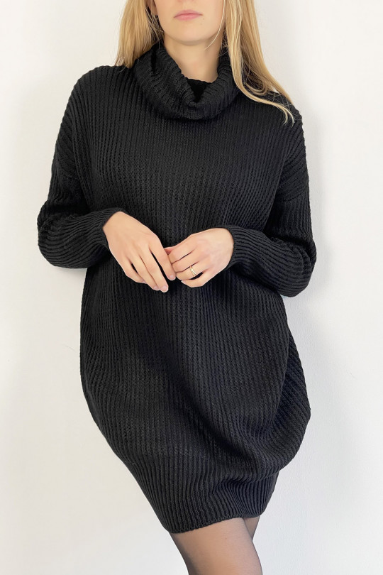 Robe pull Rose col roulé effet maille droite longueur parfaite douce chaleureuse et stylée Robe pull Rose col roulé effet maille droite longueur parfaite douce chaleureuse et stylée