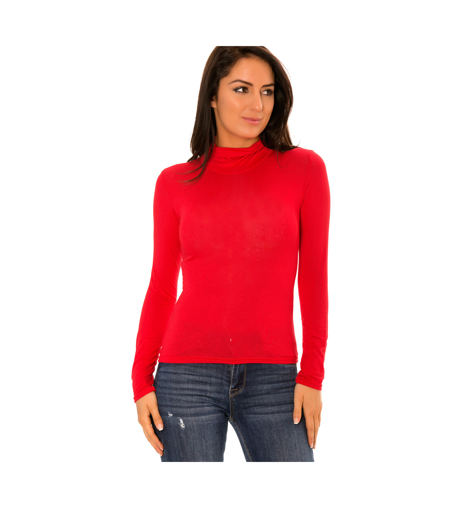 sous pull femme rouge