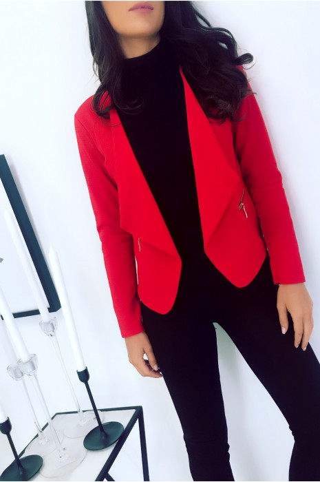 blazer rouge femme
