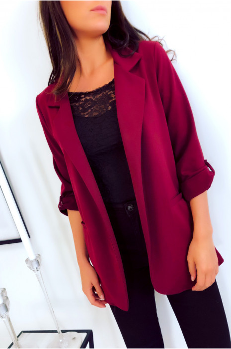 manteau bordeau femme pas cher