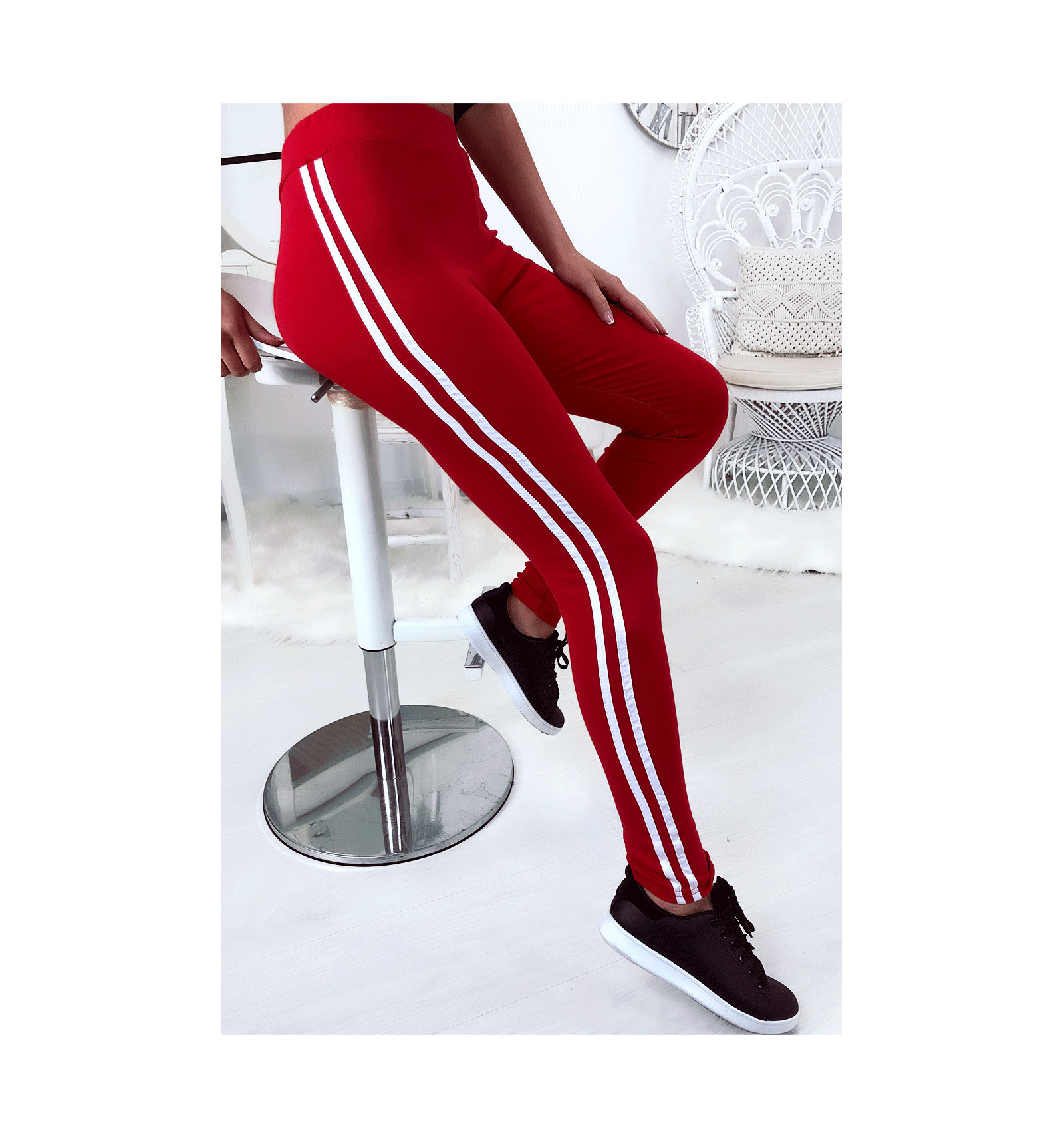 pantalon sport rouge femme