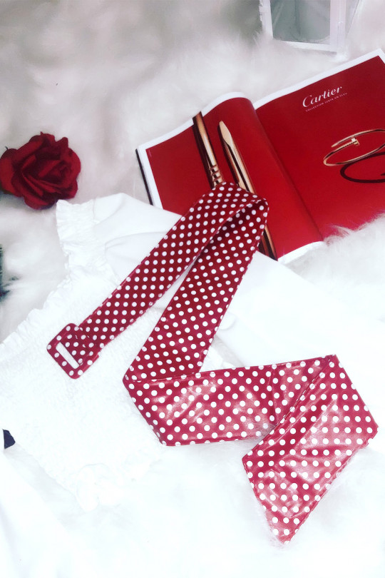 Jolie ceinture rouge avec petit pois idéale avec une jolie robe Jolie ceinture rouge avec petit pois idéale avec une jolie robe