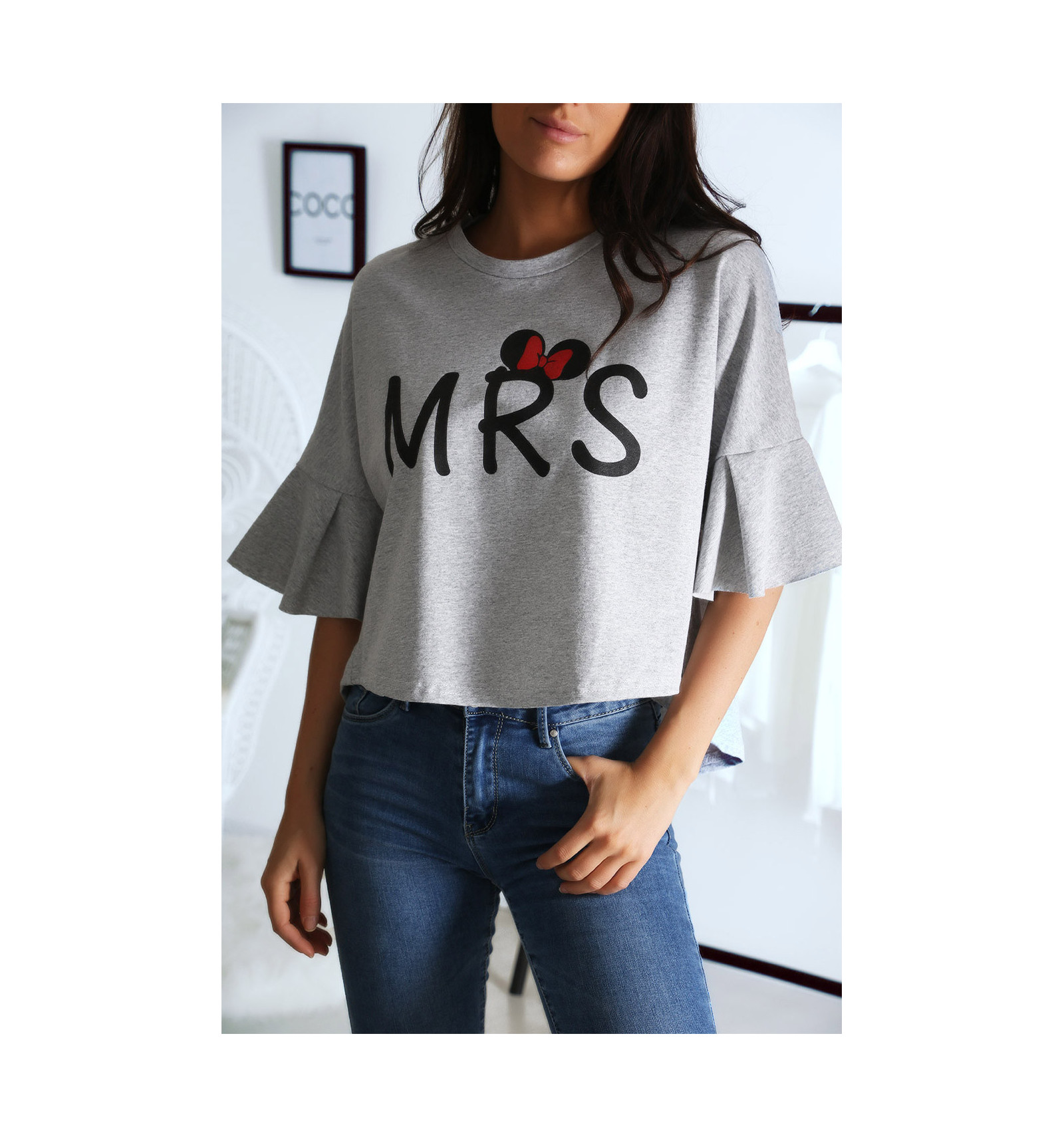 sweatshirt with writing on sleeve