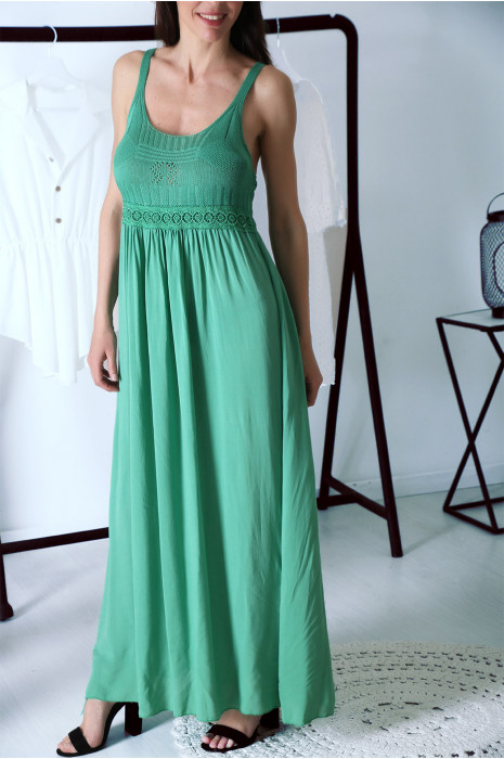 robe verte longue boheme