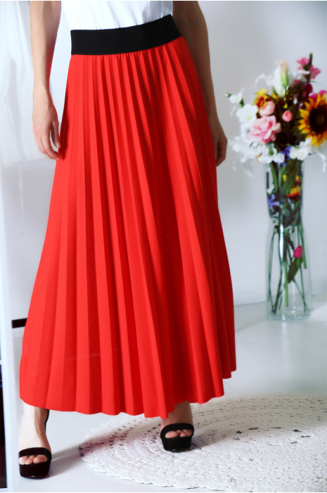 jupe plissée longue