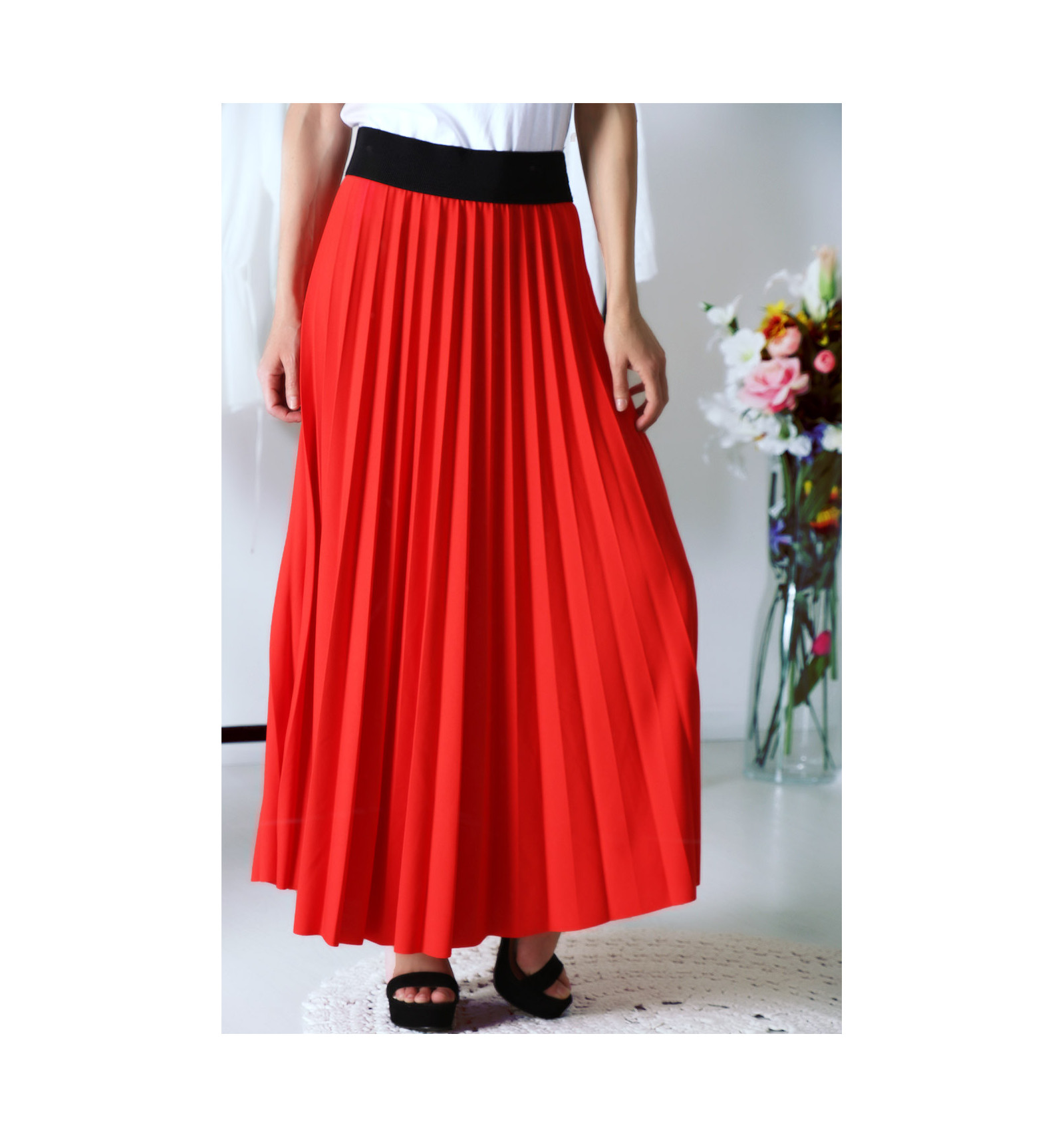 jupe longue pliss�e