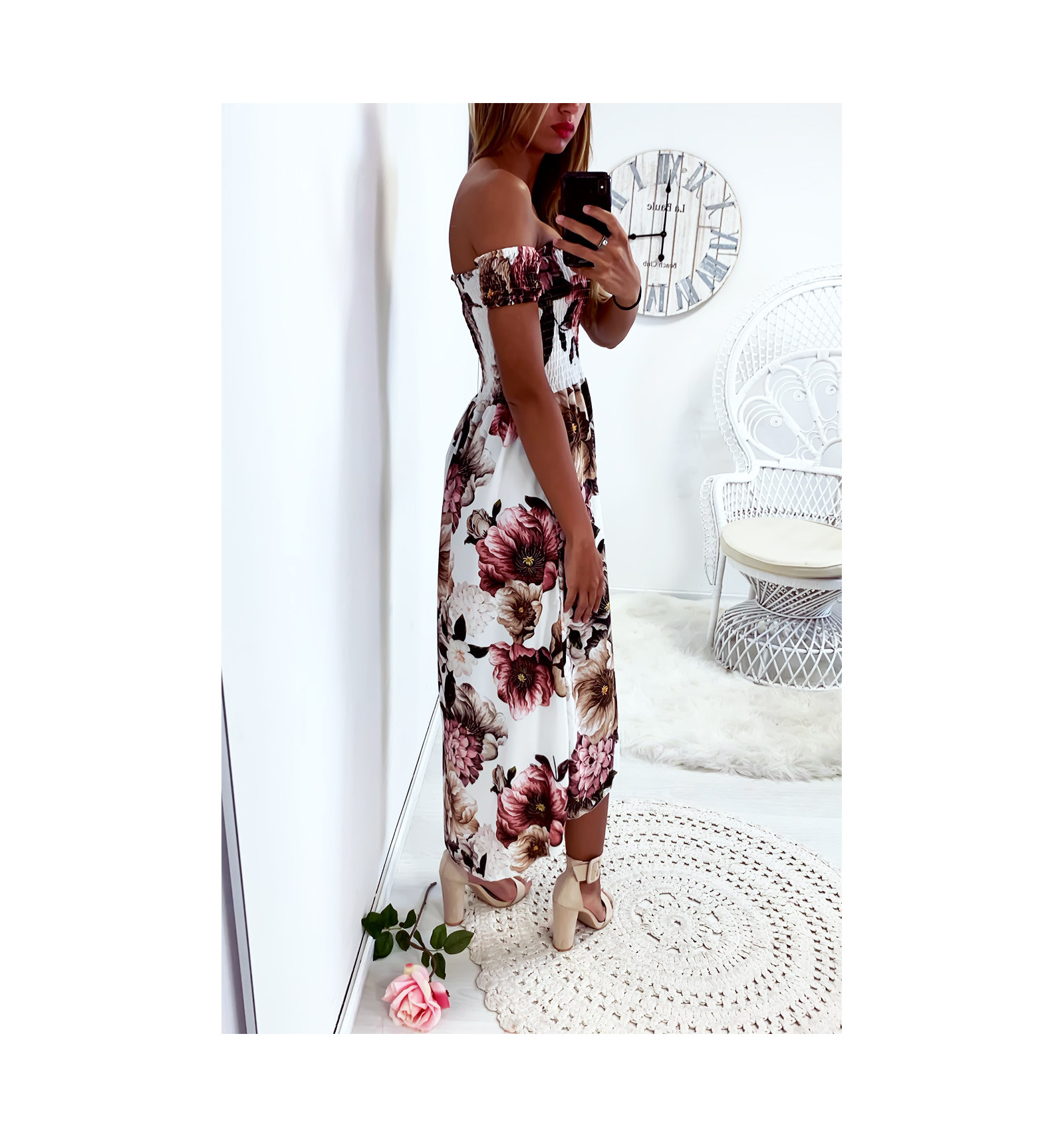 robe longue col bateau